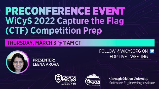 Carnegie Mellon 2023 Calendar Carnegie Mellon University Software Engineering Institute Webinar | Wicys  2022 Capture The Flag (Ctf) Competition Prep - Wicys - Women In  Cybersecurity