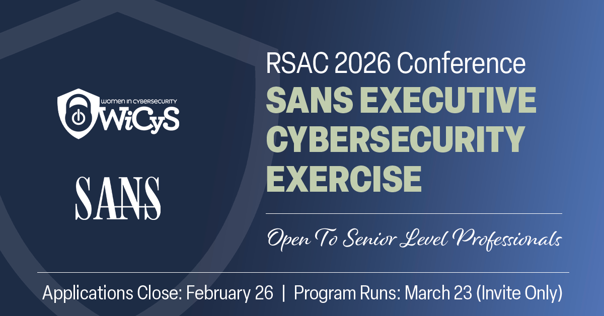 WiCyS RSAC 2026 Conference SANS Executive Cybersecurity Exercise 2